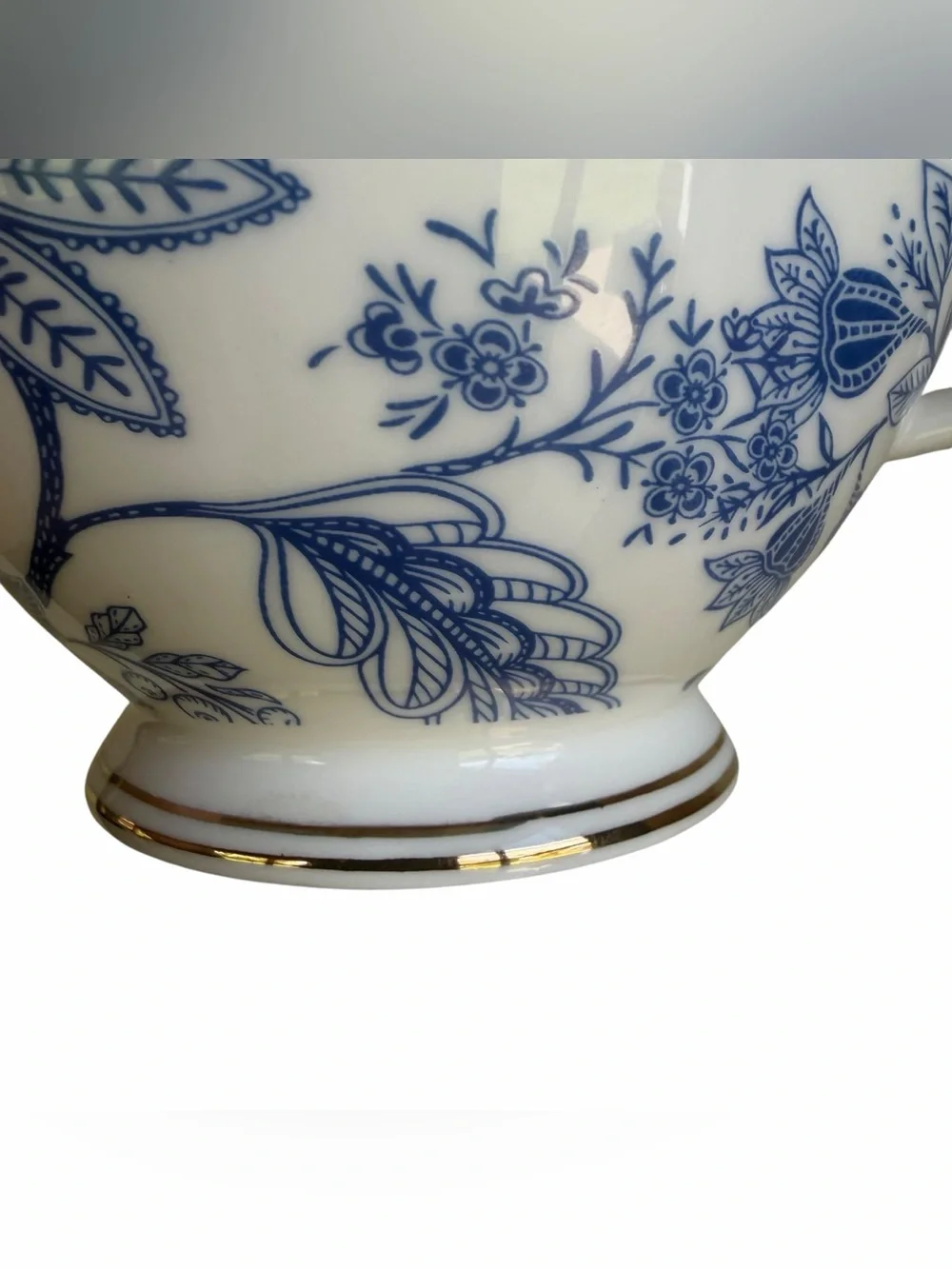 Grace Teaware Blue White Floral Teapot Porcelain Chinoiserie Grandmillennial